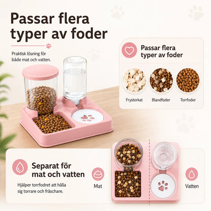 Automatisk mater og vanndispenser for katt og hund