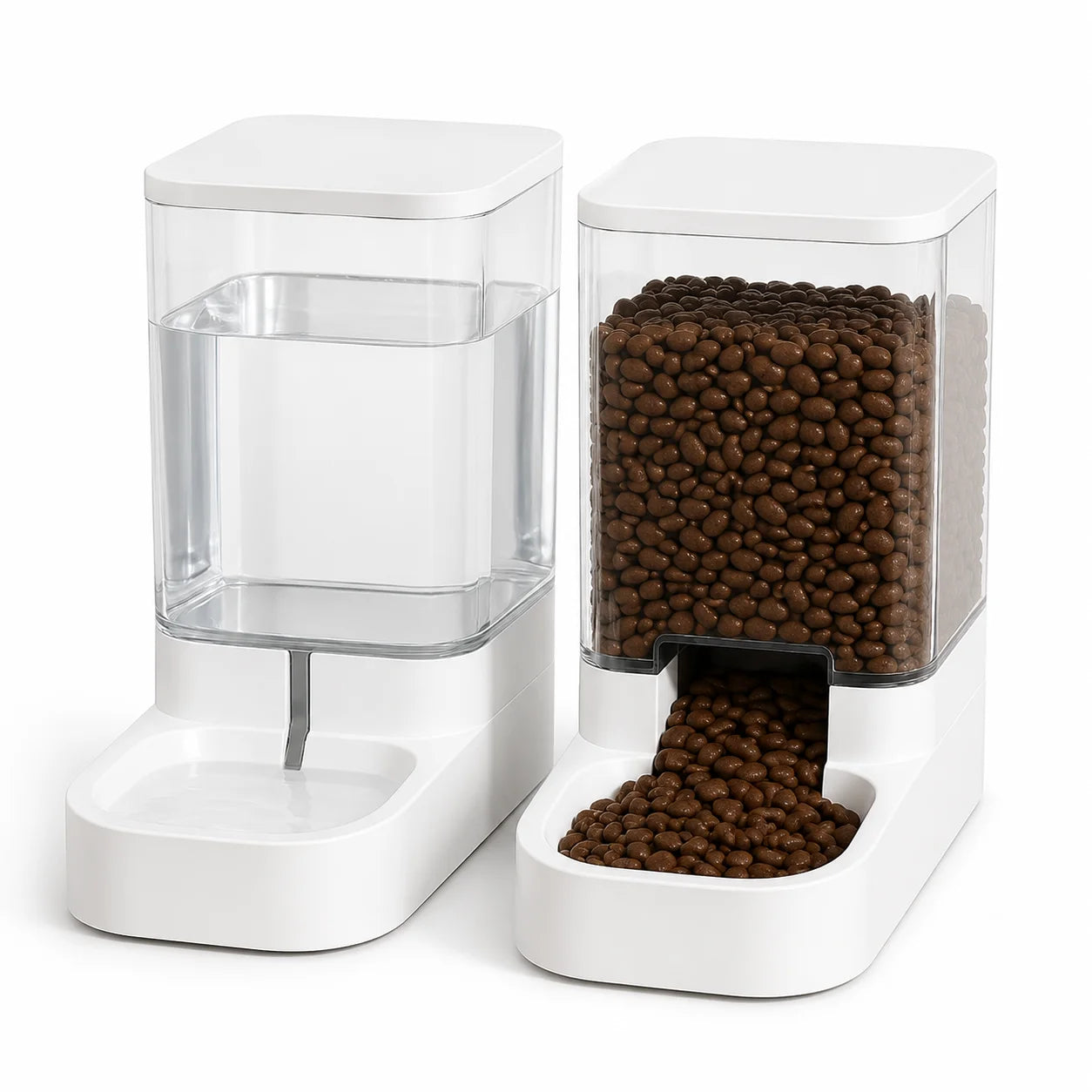 Gravity-fôrautomat og vanndispenser for hunder og katter