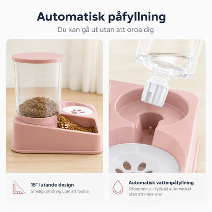 Automatisk mater og vanndispenser for katt og hund