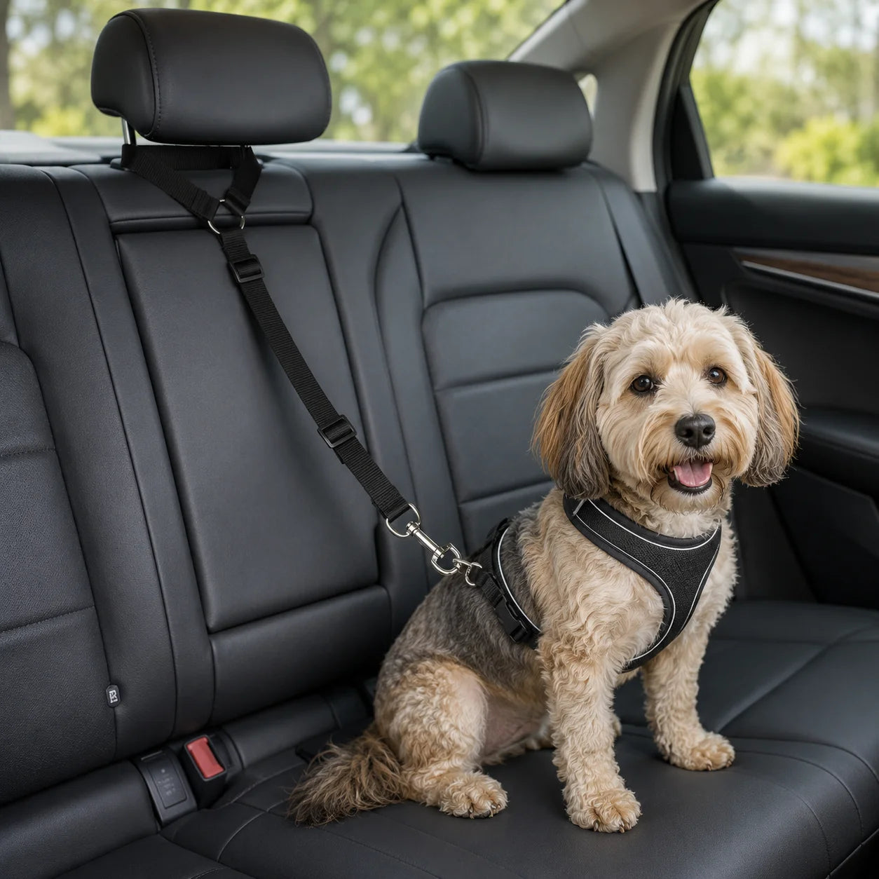 Sikkerhetsbelte for hund i bil