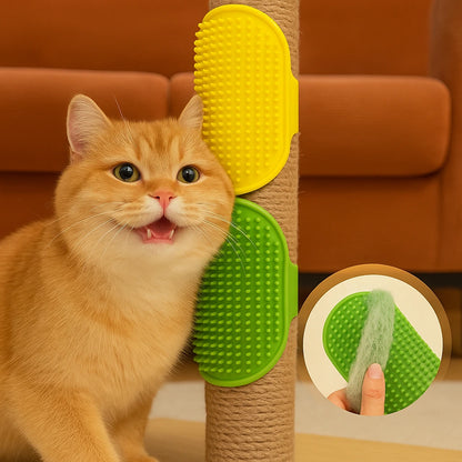 3-i-1 Kattborste – Klösborste, Massage & Fällningsverktyg (Självborstande)