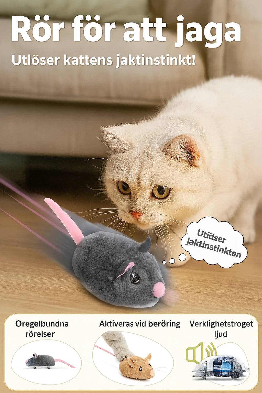 Interaktiv Elektrisk Kattleksak