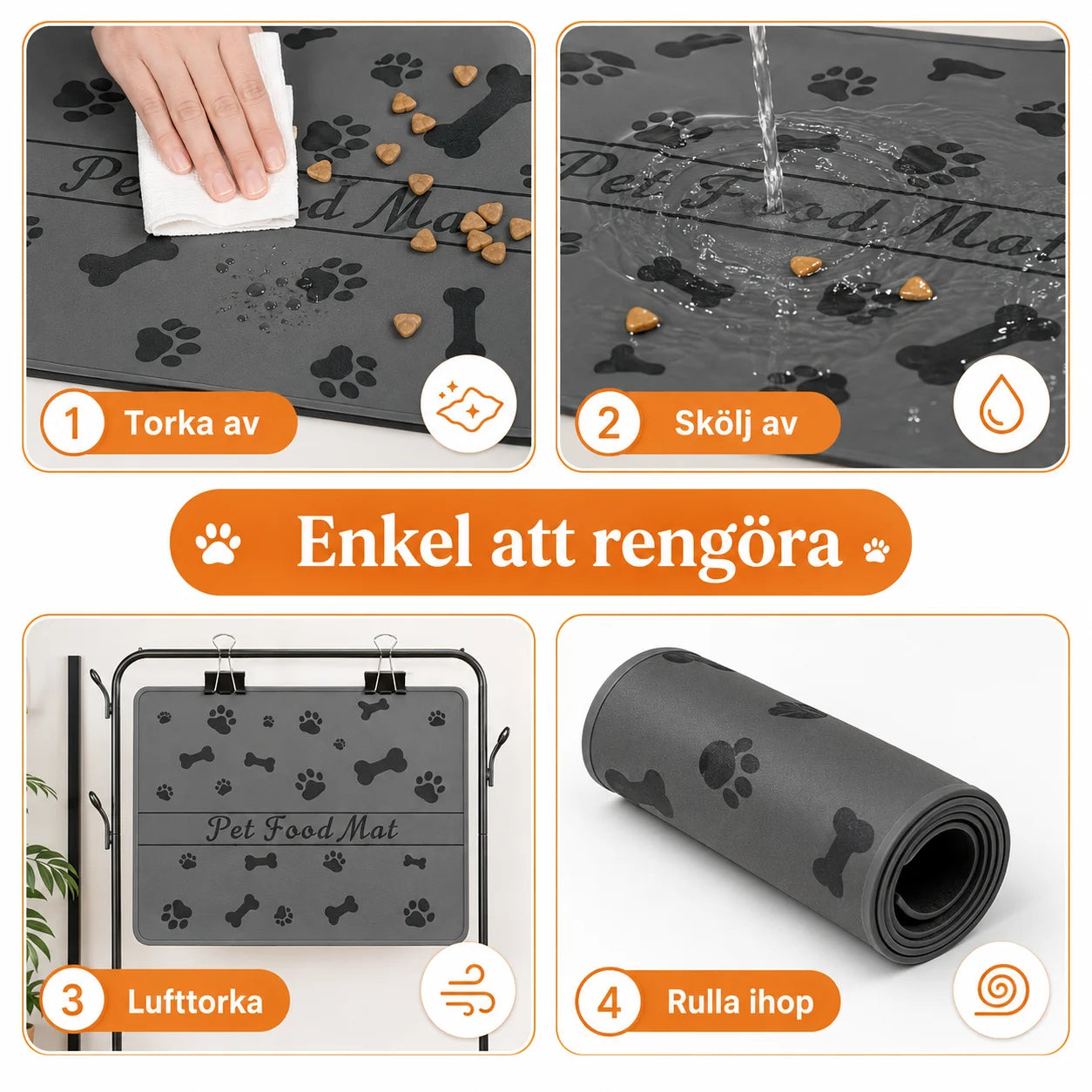 Vanntett matte for kjæledyr