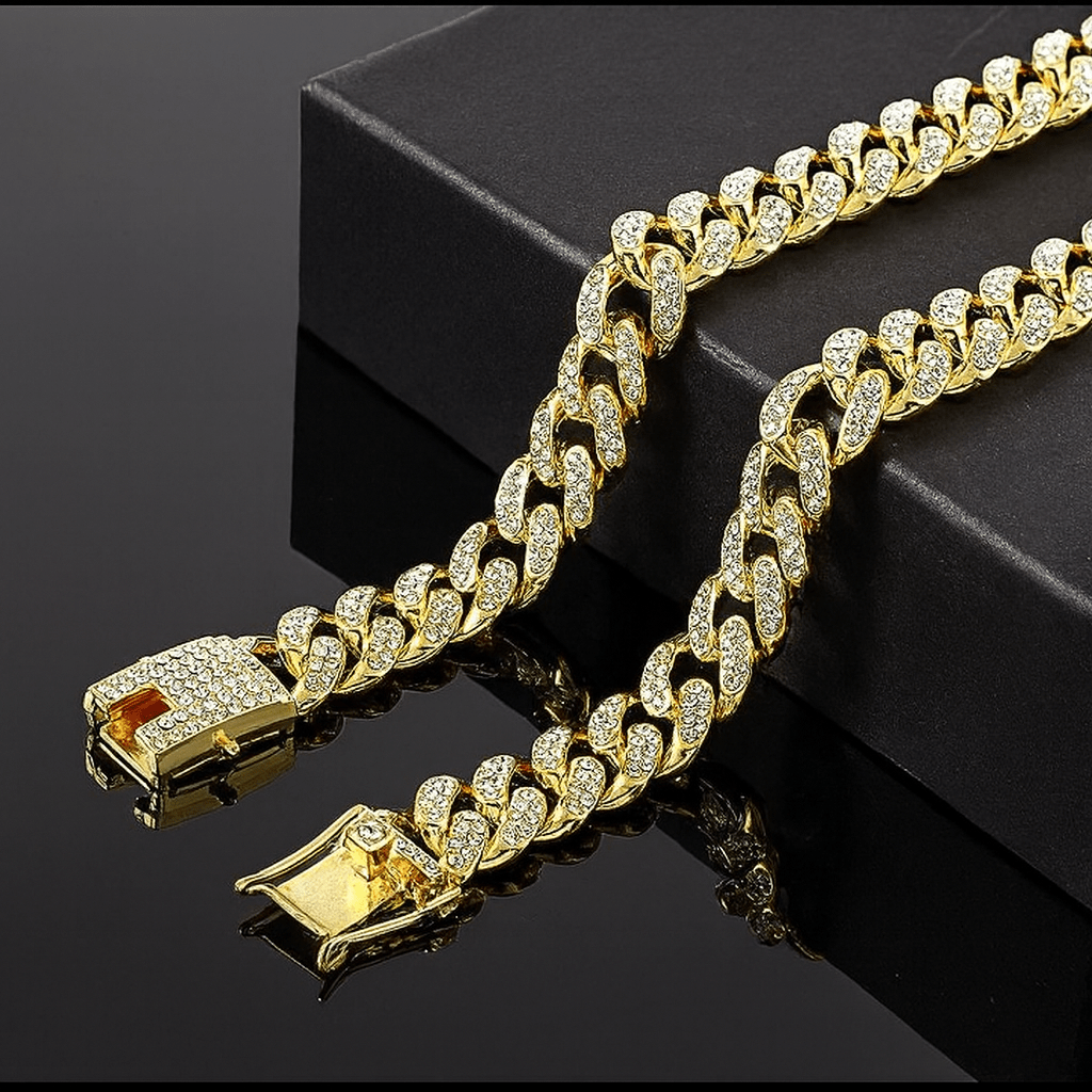 Lyxig Hundkedja i Guld