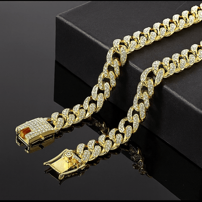 Lyxig Hundkedja i Guld