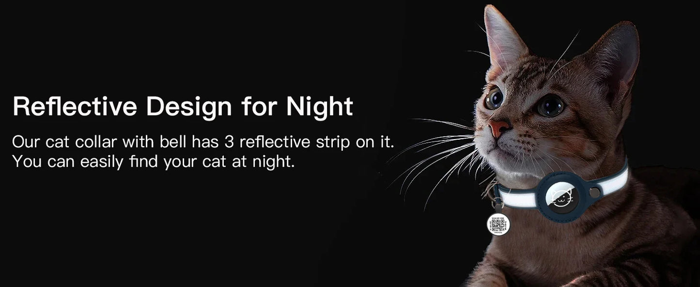 Reflekterande Katt-Halsband med Airtag