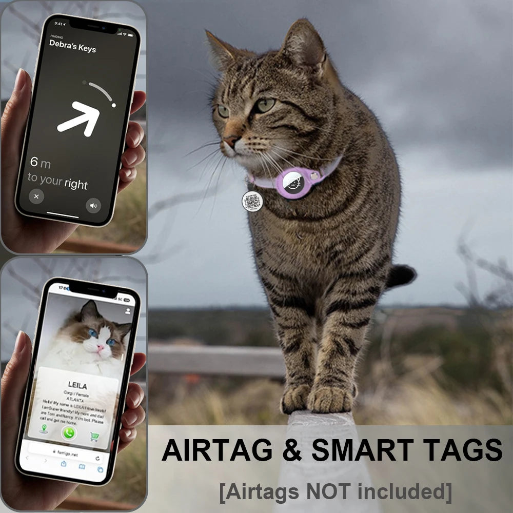 Reflekterande Katt-Halsband med Airtag