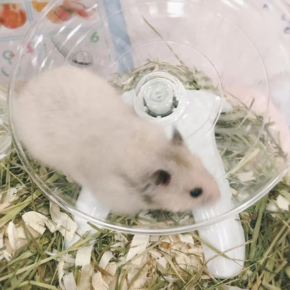 Kjæledyr Hamster Løpehjul Lydløs Flyvende Tallerken Stålaksel Hjul Løpeskive Leker Bur Smådyr Hamstertilbehør