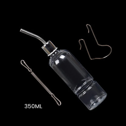 180/350/750 ml plast drikkeflaske til kanin, hamsterbur, vannflaskedispenser til kanin, marsvin, ekorn, liten kjæledyrmater
