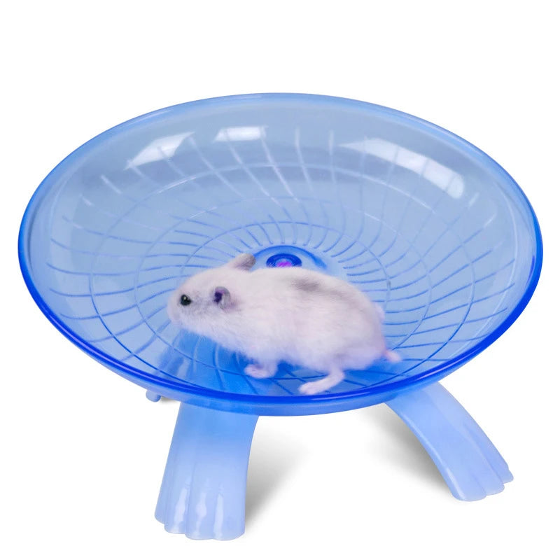 Kjæledyr Hamster Løpehjul Lydløs Flyvende Tallerken Stålaksel Hjul Løpeskive Leker Bur Smådyr Hamstertilbehør
