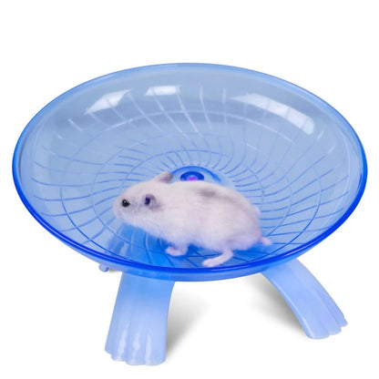 Kjæledyr Hamster Løpehjul Lydløs Flyvende Tallerken Stålaksel Hjul Løpeskive Leker Bur Smådyr Hamstertilbehør