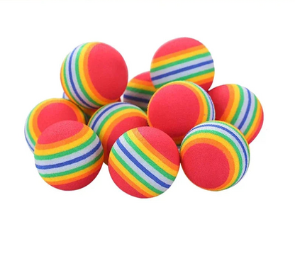 Färgglada Regnbågsbollar för Katt & Hund