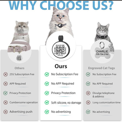 Reflekterande Katt-Halsband med Airtag