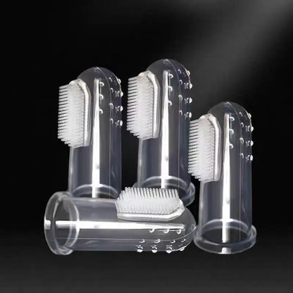 Mjuka Silikon Fingertandborstar för Hund & Katt - 6 pack