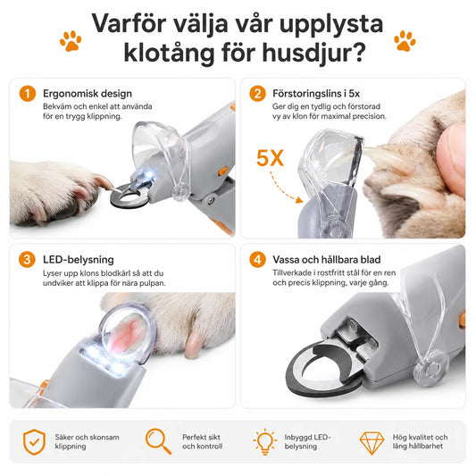 Klotang med LED-lys